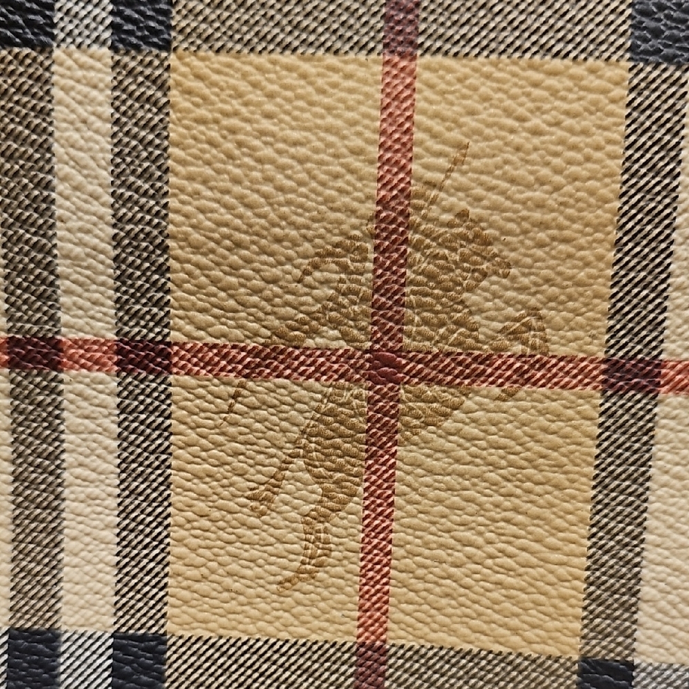 Burburry London Plaid Brown Leather  Bagw/COA - Picture 10 of 10
